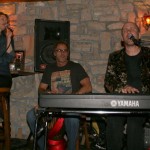 Toby jams with Rich Wyman and Lisa Needham at Easy Street in Park City