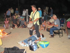 Toby Drumming at Full Moon Fire Healing Drummer Toby Christensen at Full Moon Fire