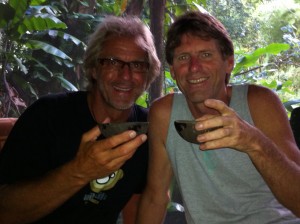 Toby and Gary Drinking Kava Toby and Gary Drinking Kava